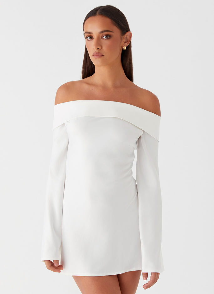 Lumina Long Sleeve Mini Dress - White