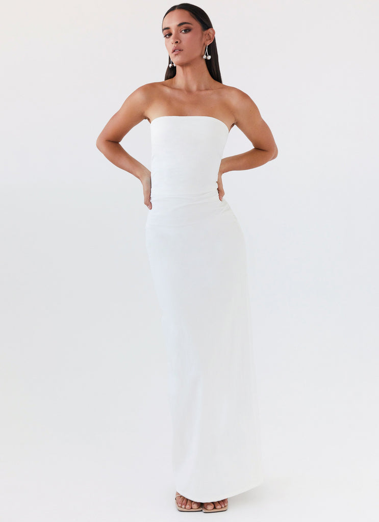 Danielle Strapless Maxi Dress - White