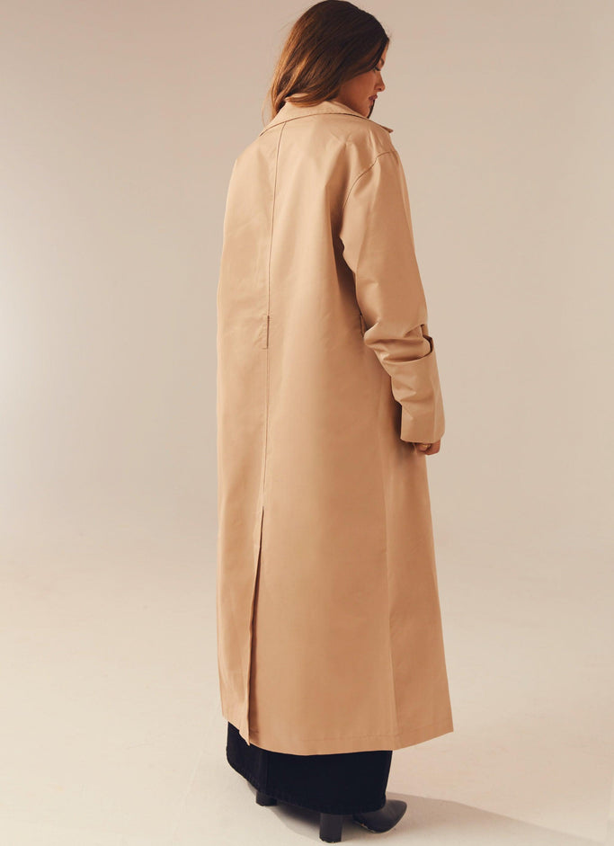 Trench long Hide and Chic - Marron