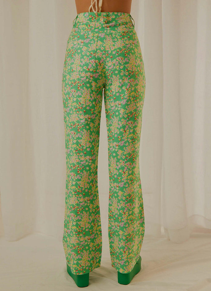 Pantalon Bootcut Floral Jade - Pomme
