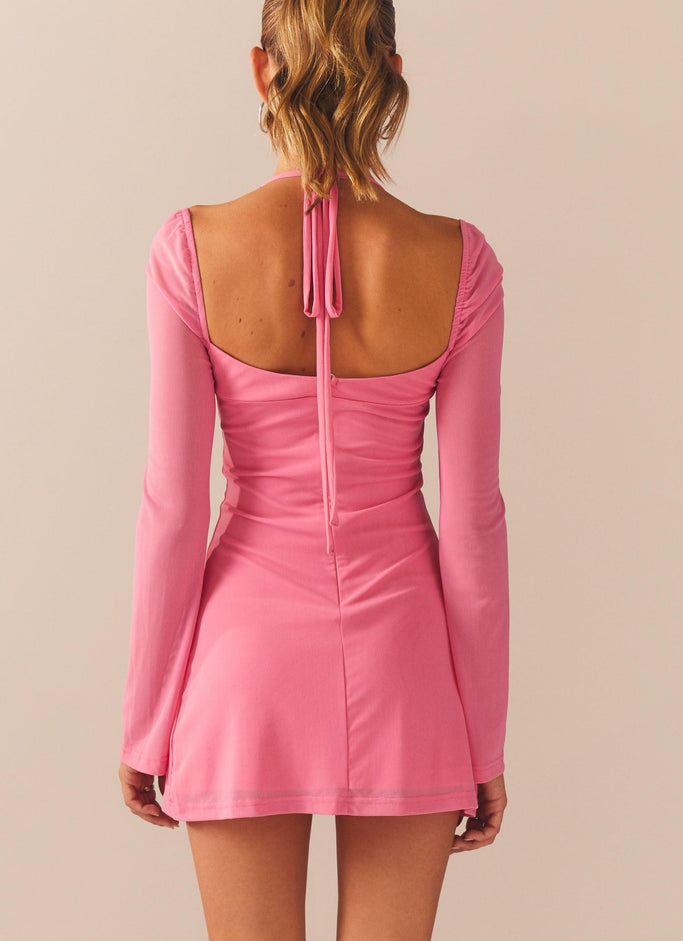 Mini robe en maille Make A Move - Amplify Pink