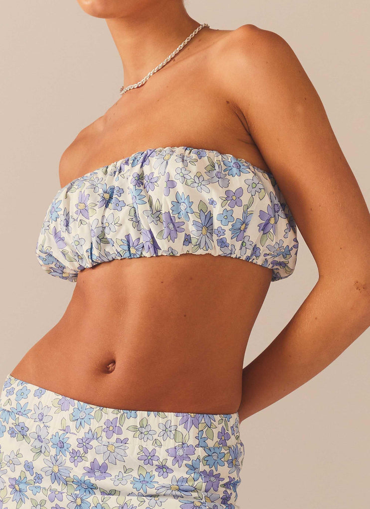 Countryside Picnic Bandeau Top - Daisy Chain - Peppermayo