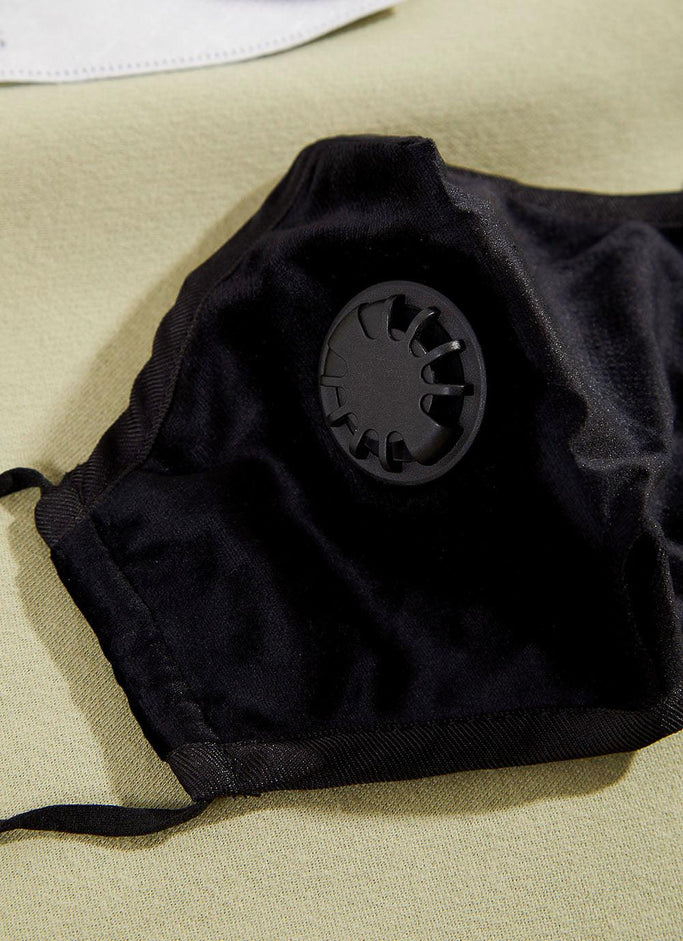 Masque à valve réutilisable avec 2 filtres - Noir