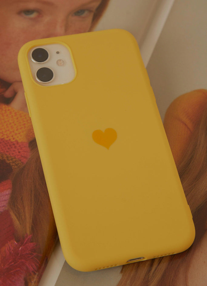 Coque iPhone New Love - Jaune