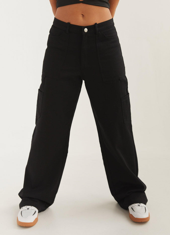 Pantalon Cargo Taille Basse Uncommon - Ombre