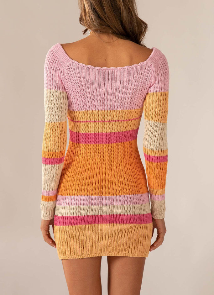 Mini robe en crochet Love Bird - Sunset Stripe