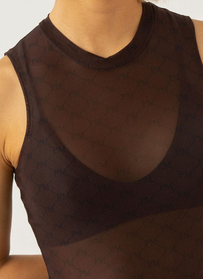 Robe en maille Cool To Be Kind - Monogramme Chocolat