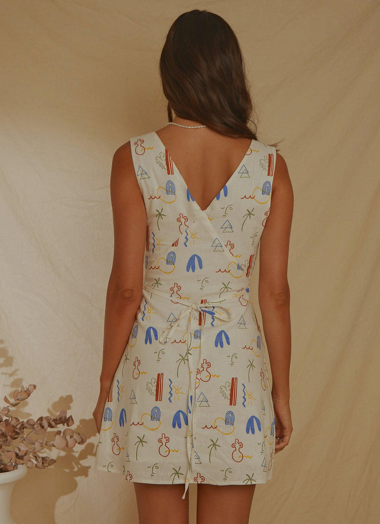Audrey Vintage Linen Slip Dress - Santorini - Peppermayo