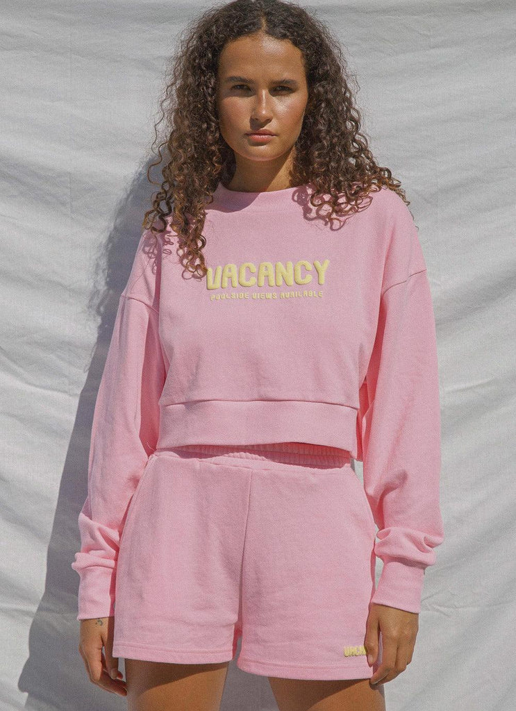 Arrival Cropped Jumper - Pink Soda - Peppermayo