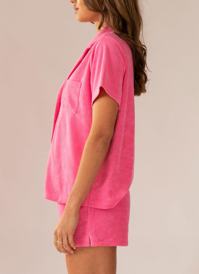 La chemise éponge Deep End - Perry Pink