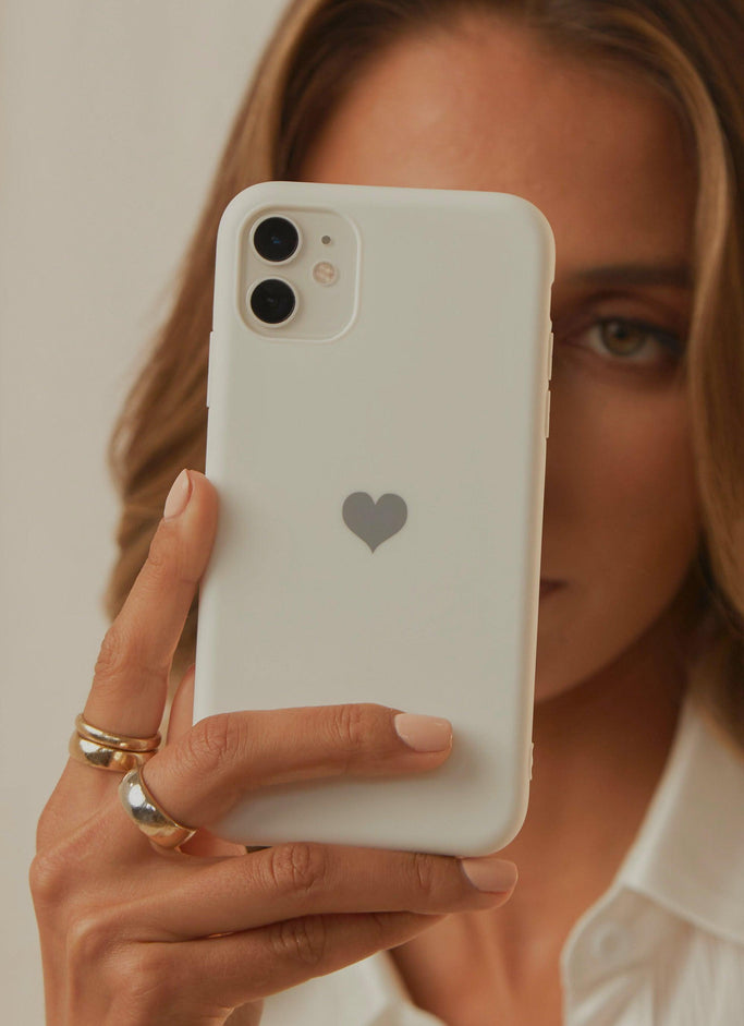 Coque iPhone New Love - Blanc