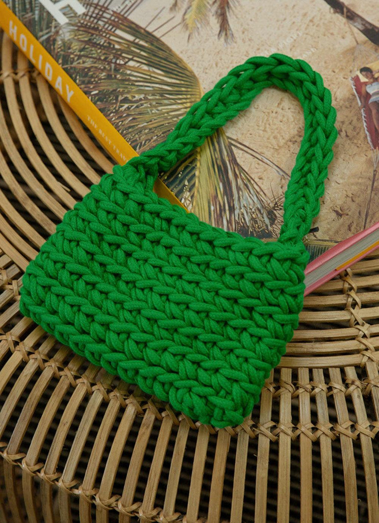 Getaway Weekend Crochet Bag - Jade Green - Peppermayo