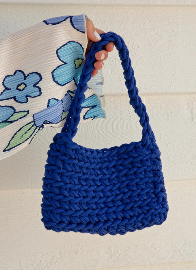 Sac Week-end Escapade Crochet - Cobalt
