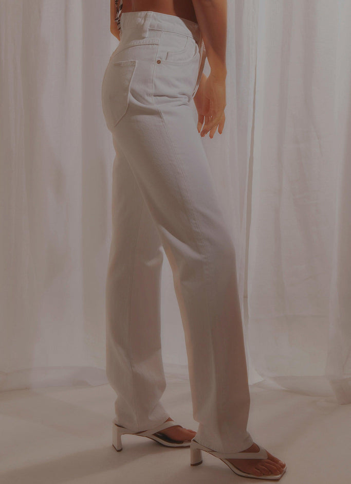 Jean droit classique - Blanc Vintage