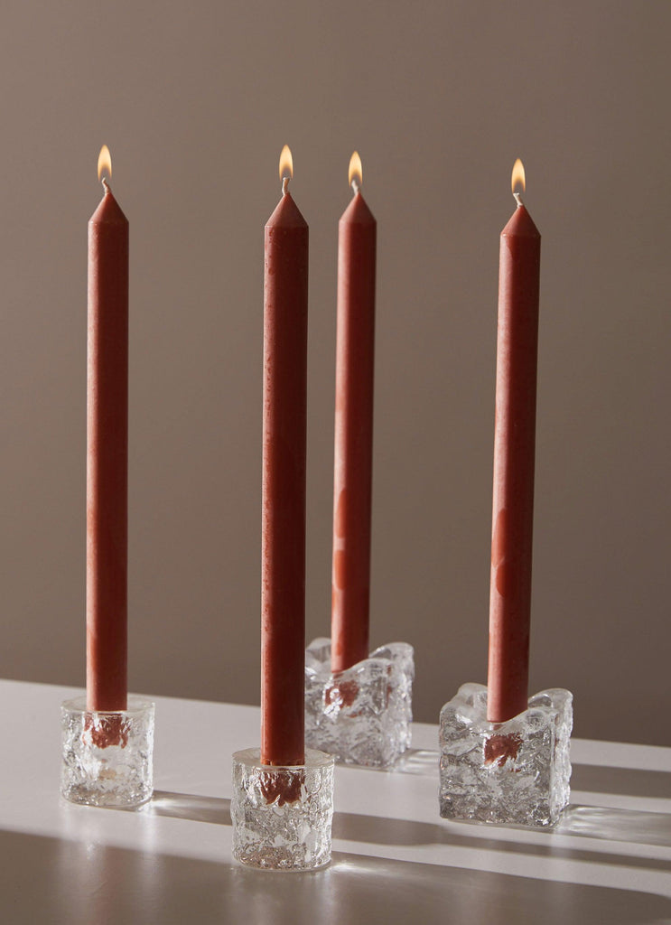 Moreton 30cm Eco Dinner Candle Pack of 4 - Baked Clay - Peppermayo
