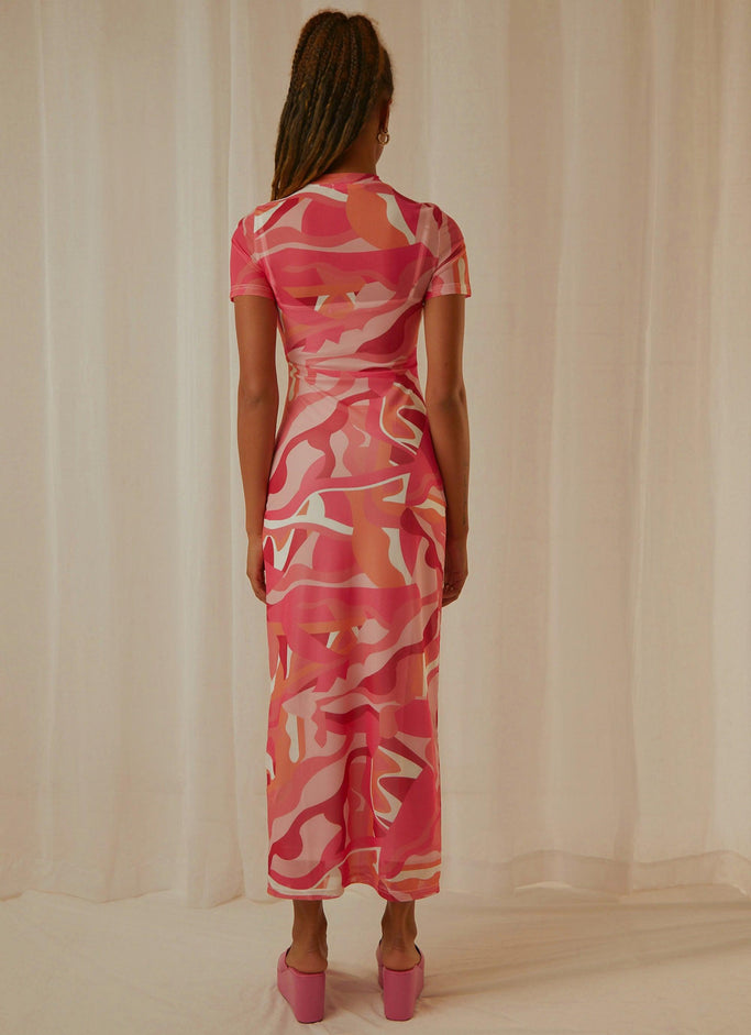 Robe longue en maille Into the City - Candy Wave