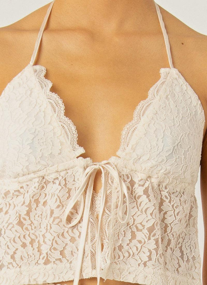 Camisole en dentelle All The Ways To Love - Ivoire