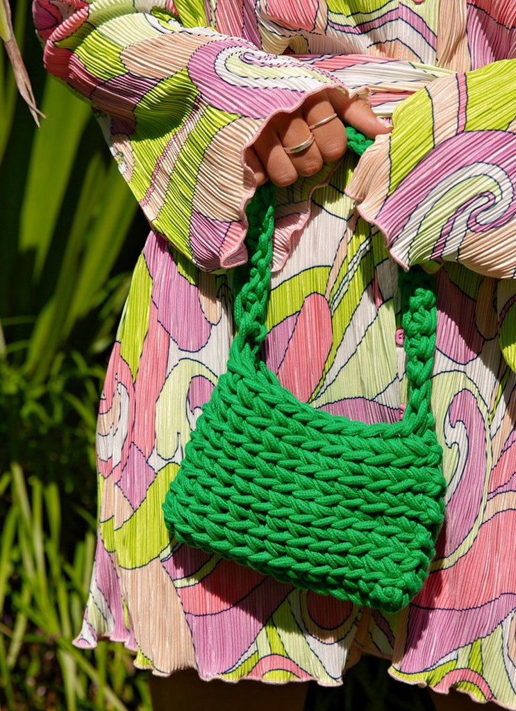 Getaway Weekend Crochet Bag - Jade Green - Peppermayo