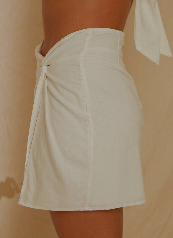 Mini-jupe édition européenne - Blanc