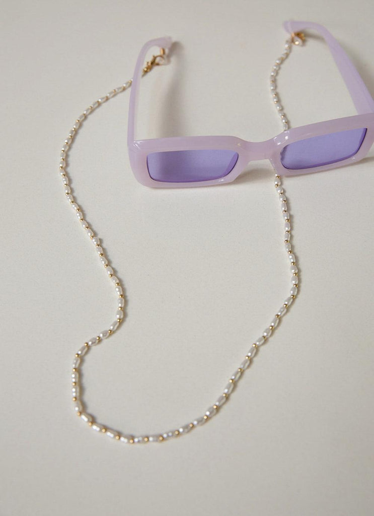 Luxe Studio Sunglasses Chain - Pearl - Peppermayo