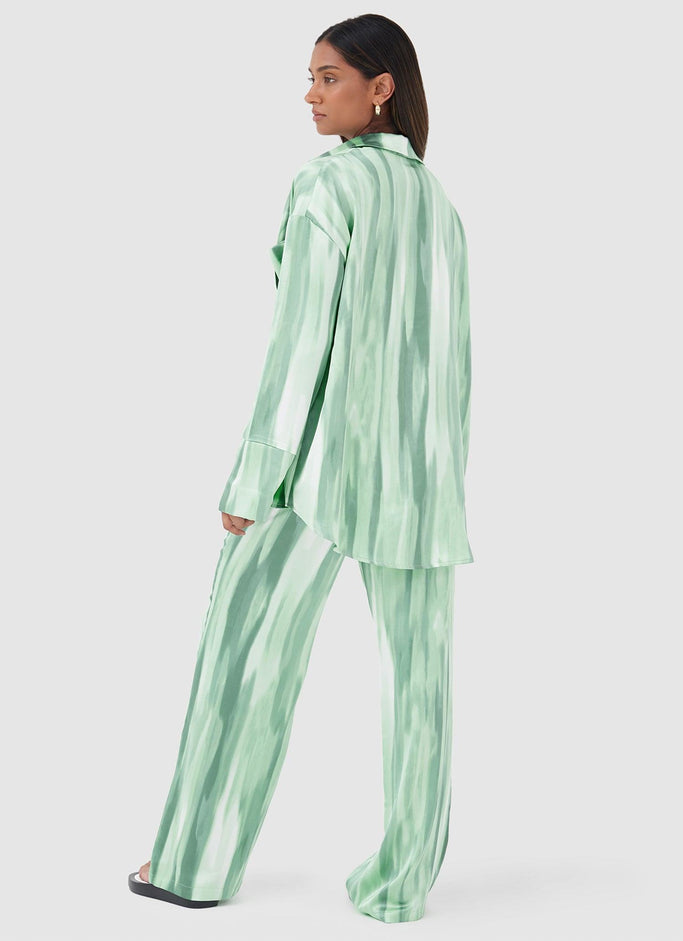 Pantalon Norma - Imprimé Teinté Vert