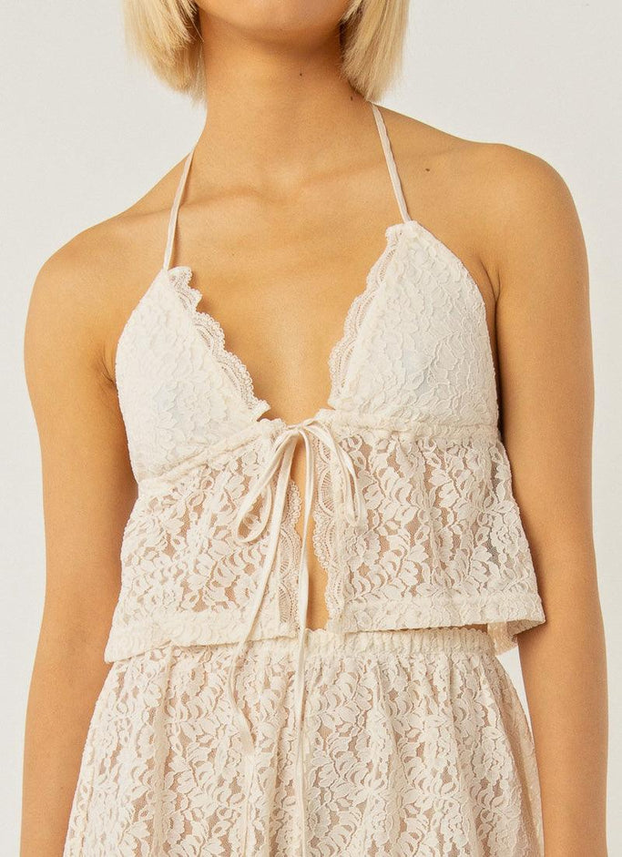 Camisole en dentelle All The Ways To Love - Ivoire