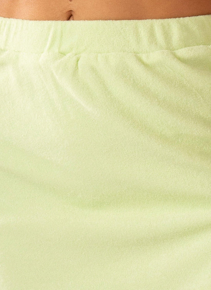 Mini-jupe en éponge Changing Seasons - Vert citron